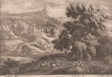 Landschaft mit Reiter