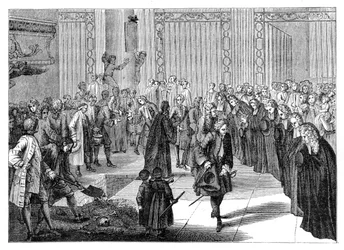 Beerdigung in einer Kirche, 1885