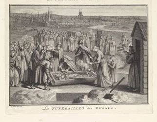 Beerdigung in Russland, 1732
