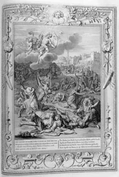 Niobe und ihre getöteten Kinder (Gravur)