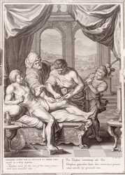 Telephus geheilt durch den Rost desselben Speers, der ihn verwundet hat, 1731