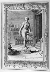 Die Skulptur von Pygmalion (Gravur)