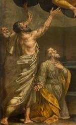 Apsis, Altarbild von Bernardino Gatti genannt Il Sojaro, vollendet von Giovanni Battista Trotti genannt Il Malosso, Himmelfahrt der Jungfrau Maria