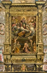 Apsis, Altarbild von Bernardino Gatti genannt Il Sojaro, vollendet von Giovanni Battista Trotti genannt IL Malosso, Himmelfahrt der Jungfrau