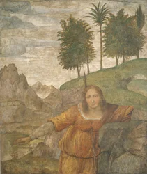 Prokris, vom Speer des Kephalos durchbohrt