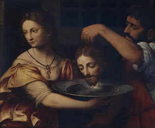 Salome empfängt den Kopf Johannes des Täufers