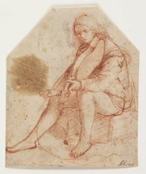 Sitzender Jüngling mit Viola