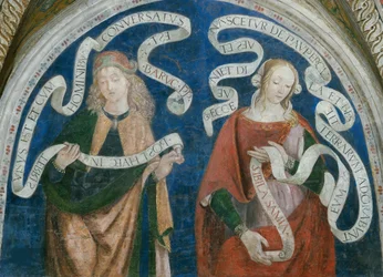 Der Prophet Baruch und die samische Sibylle, von Pinturicchio, Bernardino, Werkstatt (1454-1513). Fresko