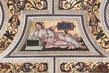 Eritrea Sibylle, Detail der Sibyllen (Fresko)
