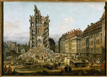 Ruinen der alten Kreuzkirche in Dresden