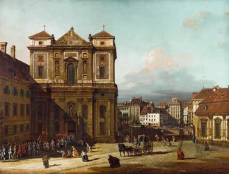 Die Freyung in Wien, vom Nordwesten, zwischen 1758 und 1761