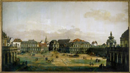 Der Zwingerhof in Dresden, Deutschland