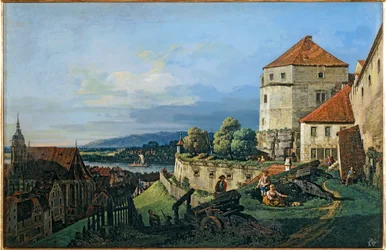 Blick auf Pirna vom Schloss Sonnenstein