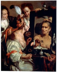 Alte Kokette Vanitas, nach 1630