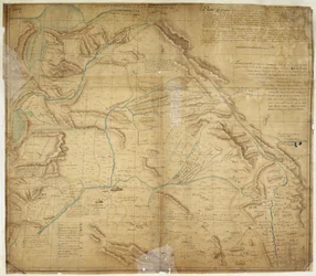 Karte des größten Teils von New Mexico und eines Teils von Oberkalifornien