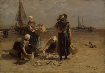 Fischerfrauen am Strand