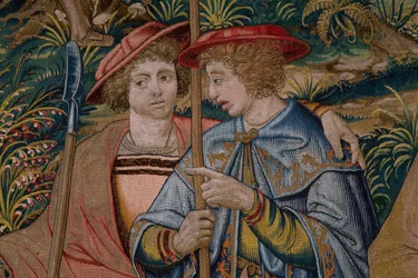 Serie Die Gründung Roms: Faustulus trifft Romulus und Remus. Zeichner Barend van Orley (?). Herstellung Brüssel. 1525-1530. (Detail)