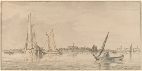 Fluss mit Stadt, 1775