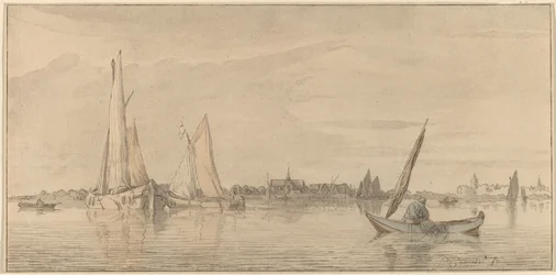 Fluss mit Stadt, 1775