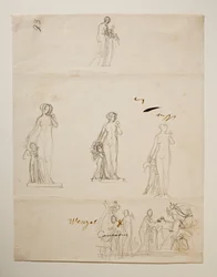 Paris und die drei Göttinnen. Venus und Amor