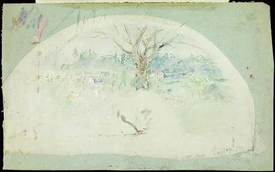 Fächer darstellend Bougival, 1884