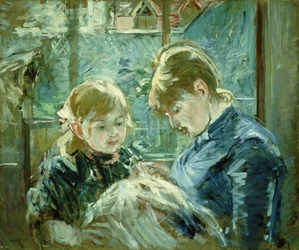 Die Nähstunde; Le Leçon de Couture, 1884