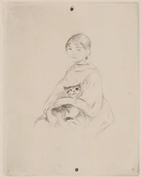 Junges Mädchen mit Katze (Julie Manet)