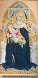 Thronende Madonna mit Kind und vier Engeln, ca. 1433