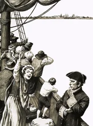 David Thomson teilte nicht die allgemeine Aufregung, als das Schiff Nova Scotia näherte