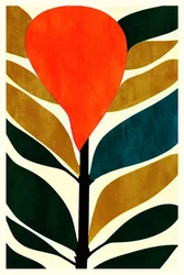 Abstrakte Orange Pflanze