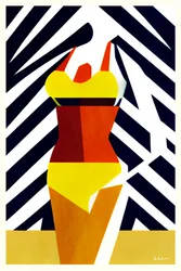 Lebendiges Sommer Schwimmen