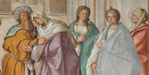 Zentrales Kirchenschiff, Erste Nordspanne, Begegnung von St. Joachim und Sant