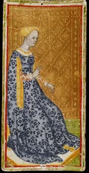 Königin der Stäbe. Tarotkarte, 1441-1444.