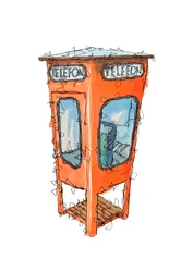 Orange Telefonzelle
