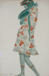 Kostümentwurf für die Oper Schneeflöckchen von N. Rimski-Korsakow, 1919