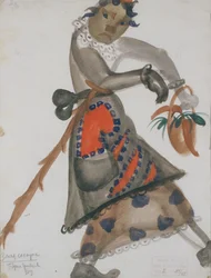 Kostümentwurf für die Oper Schneeflöckchen von N. Rimski-Korsakow, 1919