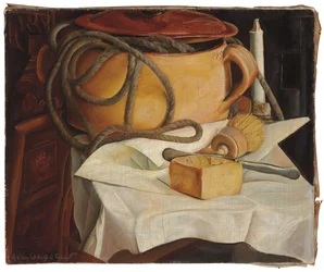 Stillleben mit Kerze