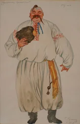 Kostümentwurf für die Oper Der Jahrmarkt von Sorotschinzi von Modest Mussorgski, 1919