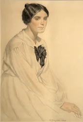 Porträt von Ksenia Nikolajewna Semenowa Skalowa, 1920