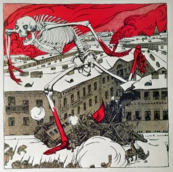 Plakat herausgegeben von den Revolutionären in St. Petersburg