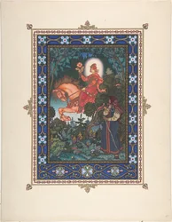 Illustration zum Märchen Vasilisa die Schöne, ca. 1925