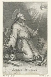 Heiliger Pachomius der Ältere als Einsiedler