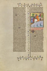 Xerxes, König der Perser, überquert mit seiner Armee eine Brücke