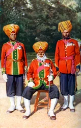 Offiziere der 15. Ludhiana-Sikhs, indische Armee, Indien, 1922