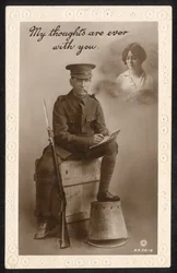 Vereinigtes Königreich: Eine sentimentale Postkarte, produziert von der Cairo Postcard Trust, Kairo, Ägypten, während des Ersten Weltkriegs