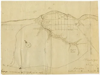 Karte von Yorktown, Virginia, Oktober 1781