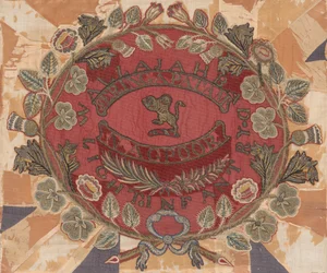 Zweite oder Regimentsfarbe Mitte, 23. oder Wallajabad Leichte Infanterie, Madras