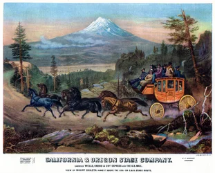 Eine Postkutschenreise, USA, 19. Jahrhundert, 1937