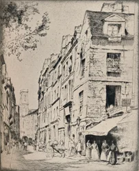 Cour des Halles, Rue St Jacques, 1915