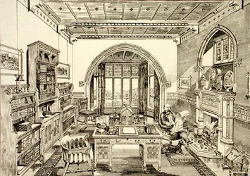 Innenansicht einer Bibliothek